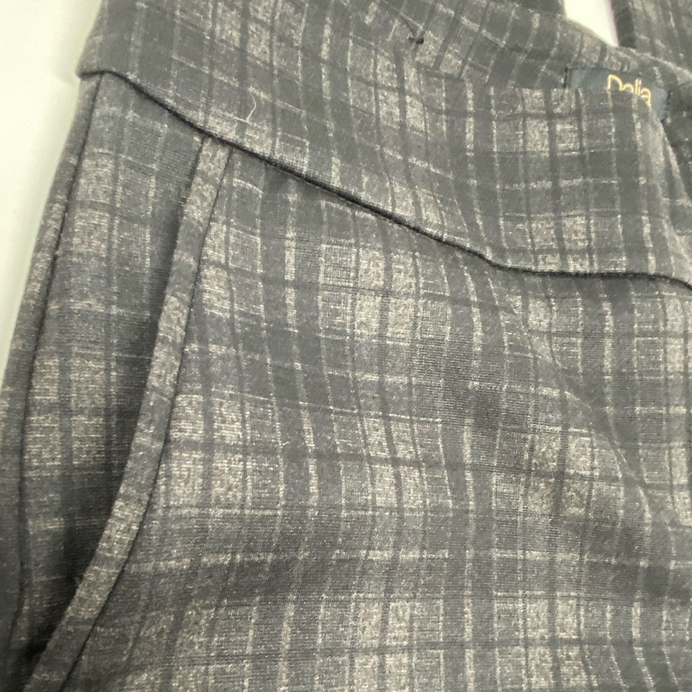 Women’s Dalia Gray Plaid Classic Style Dress Pants Leggings - Picture 5 of 7